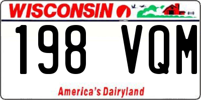 WI license plate 198VQM