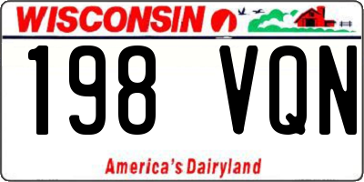 WI license plate 198VQN