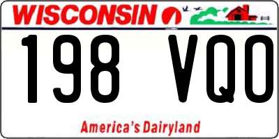 WI license plate 198VQO