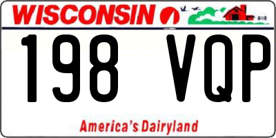 WI license plate 198VQP