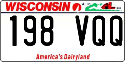 WI license plate 198VQQ