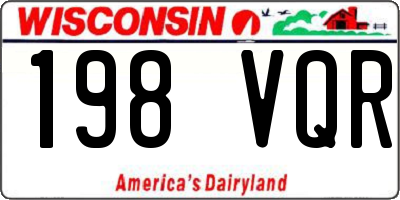 WI license plate 198VQR