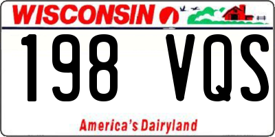 WI license plate 198VQS