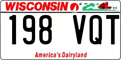 WI license plate 198VQT