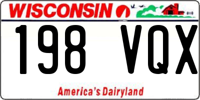 WI license plate 198VQX