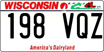 WI license plate 198VQZ