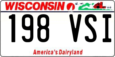 WI license plate 198VSI