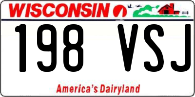 WI license plate 198VSJ