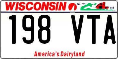 WI license plate 198VTA