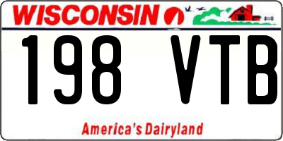 WI license plate 198VTB