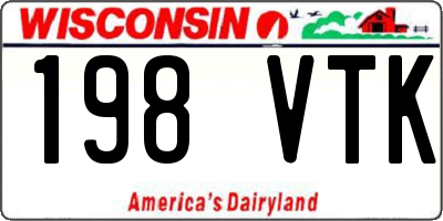 WI license plate 198VTK