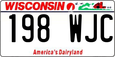 WI license plate 198WJC