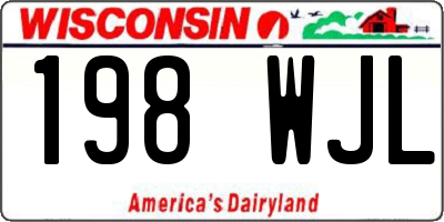 WI license plate 198WJL