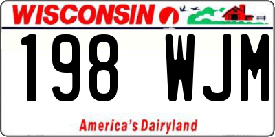 WI license plate 198WJM