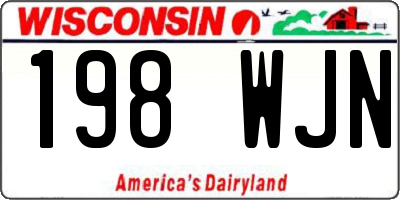 WI license plate 198WJN