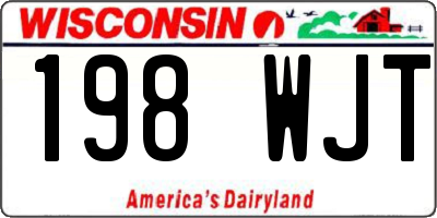 WI license plate 198WJT