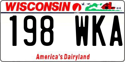 WI license plate 198WKA