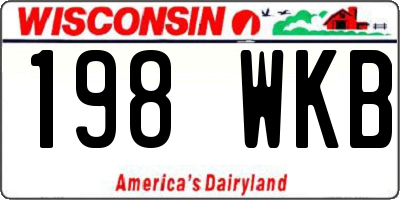 WI license plate 198WKB