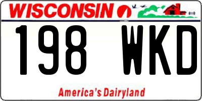 WI license plate 198WKD