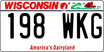 WI license plate 198WKG