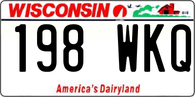 WI license plate 198WKQ
