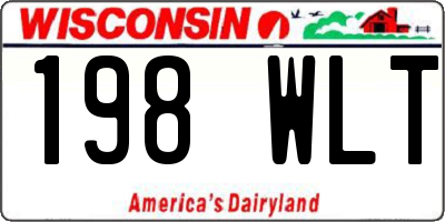 WI license plate 198WLT