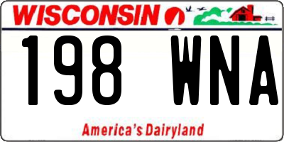 WI license plate 198WNA