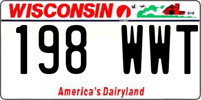 WI license plate 198WWT