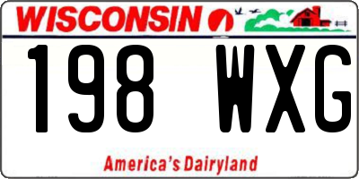 WI license plate 198WXG