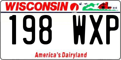 WI license plate 198WXP