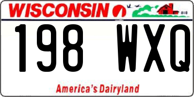 WI license plate 198WXQ