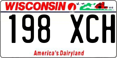 WI license plate 198XCH