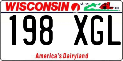 WI license plate 198XGL