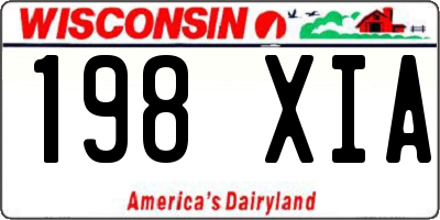 WI license plate 198XIA