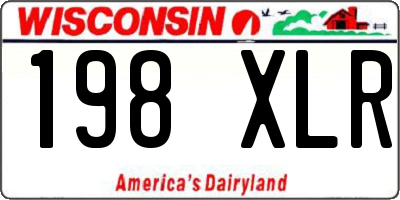 WI license plate 198XLR