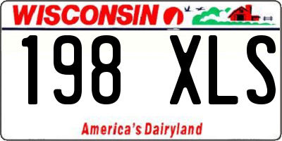 WI license plate 198XLS