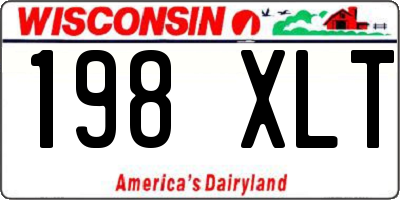 WI license plate 198XLT