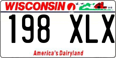 WI license plate 198XLX