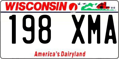 WI license plate 198XMA