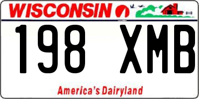 WI license plate 198XMB
