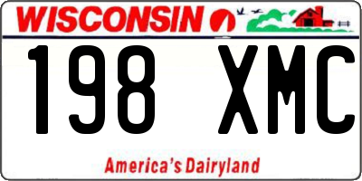 WI license plate 198XMC