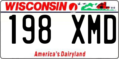 WI license plate 198XMD