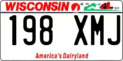 WI license plate 198XMJ