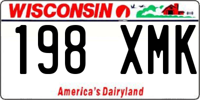 WI license plate 198XMK