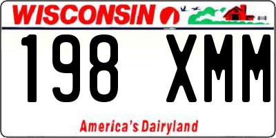 WI license plate 198XMM