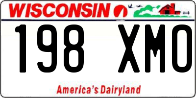 WI license plate 198XMO