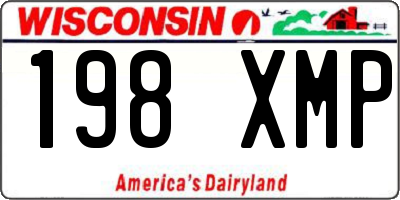 WI license plate 198XMP