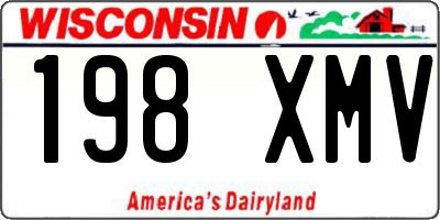 WI license plate 198XMV
