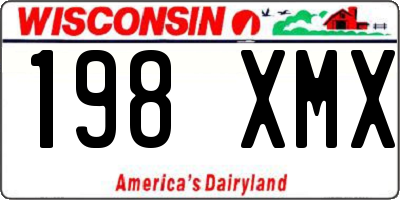 WI license plate 198XMX