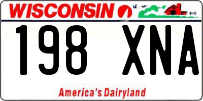 WI license plate 198XNA